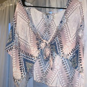 Aztec design crop top